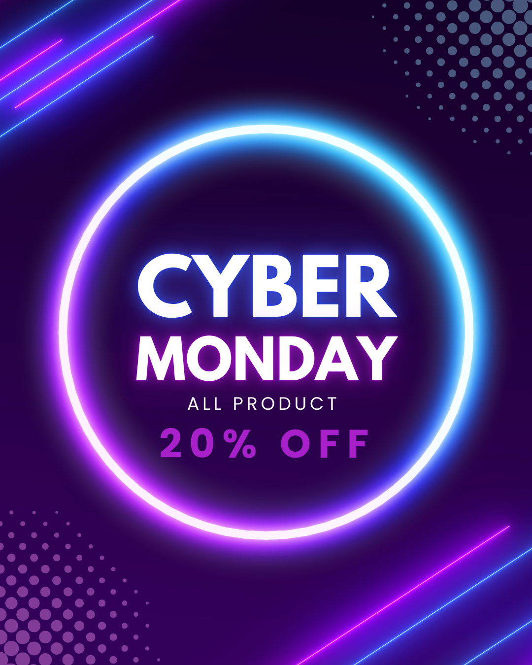 A photo promoting our Cyber Monday deal.